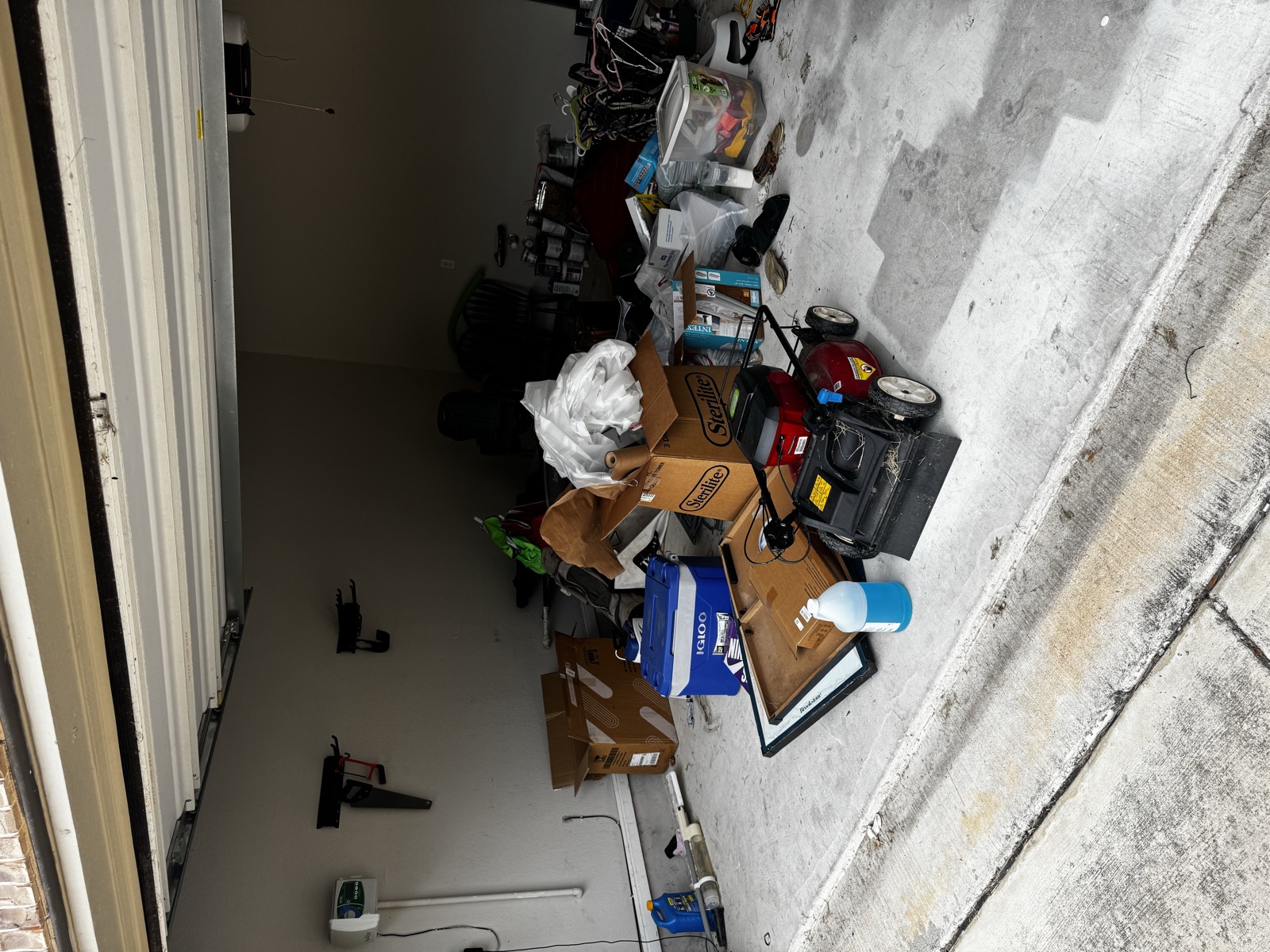 Cluttered space before junk removal in Jonestown, TX